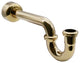 1.5" X 1.5" P-Trap With High Box Flange In Polished Brass, Polished Brass