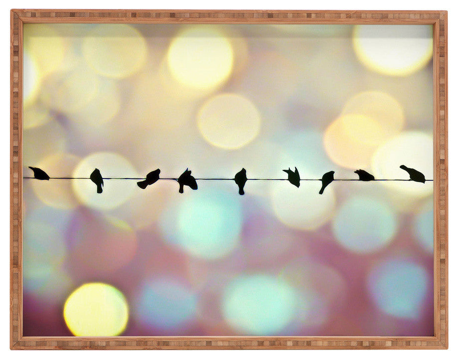 Deny Designs Shannon Clark Birds And Bokeh Rectangular Tray