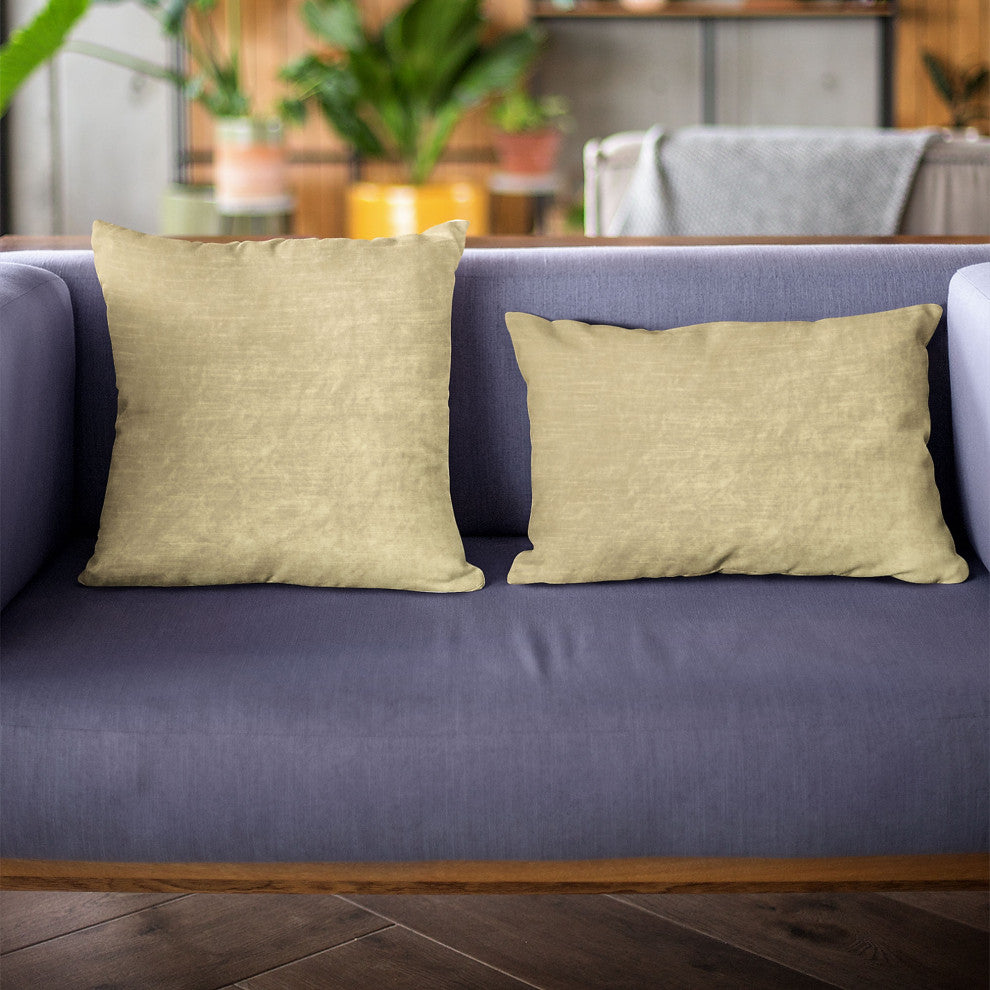 Golden Lux Velvet Shiny Velvet Luxury Throw Pillow, Double sided 26"x26"