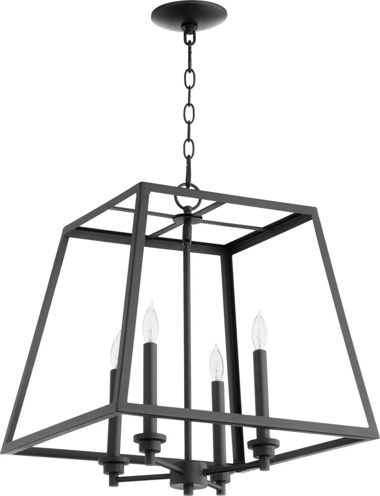 Transitional Pendant in Textured Black