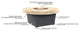 Circular Fire Pit Table, 48", Propane, Santa Cecillia Granite Top, Gray