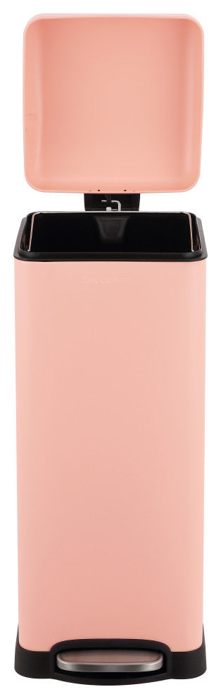 Betty Retro 8-Gallon Step-Open Trash Can, Pink