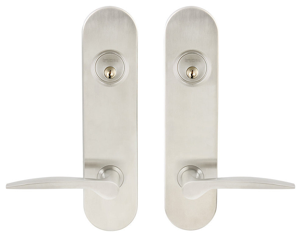 Toronto Lever, Tubular Entry, Double Cylinder, Satin Stainless Steel