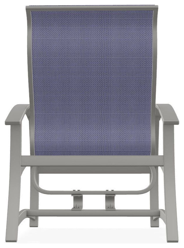 Belle Isle Sling Outdoor Hidden Motion Lounge Chair, Breeze/Snow