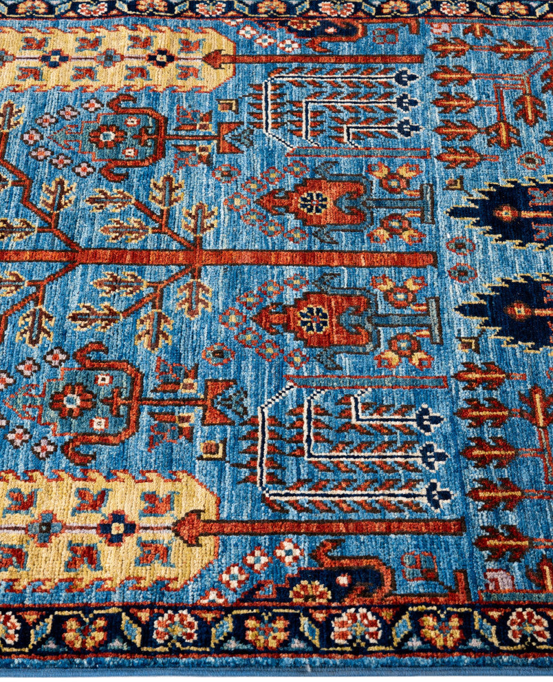 Serapi One-of-a-Kind Hand-Knotted Area Rug Light Blue, 2'9" x 10'1"