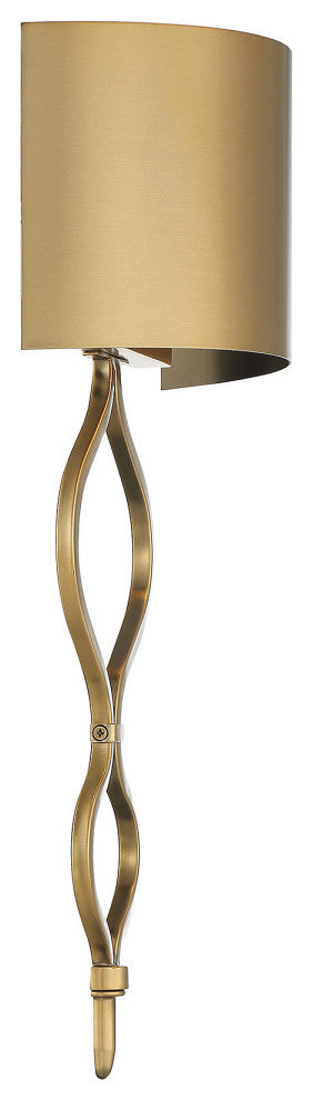 Como 1-Light Warm Brass Sconce