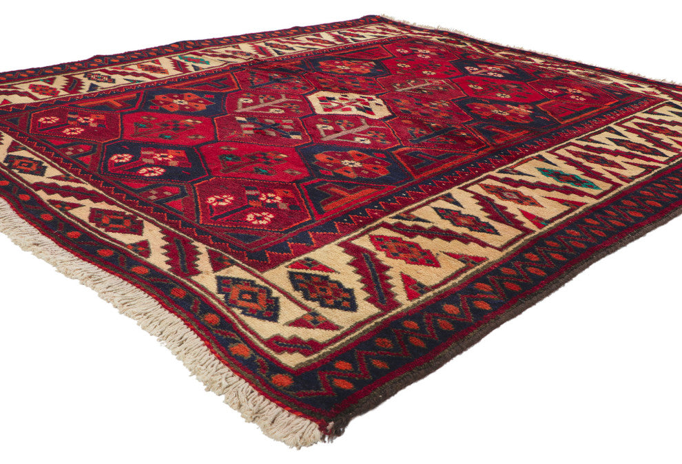 Vintage Persian Bakhtiari Rug, 06'00 X 06'07