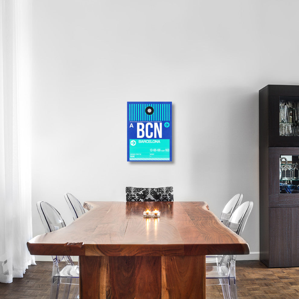 "BCN Barcelona Luggage Tag 2" Fine Art Print