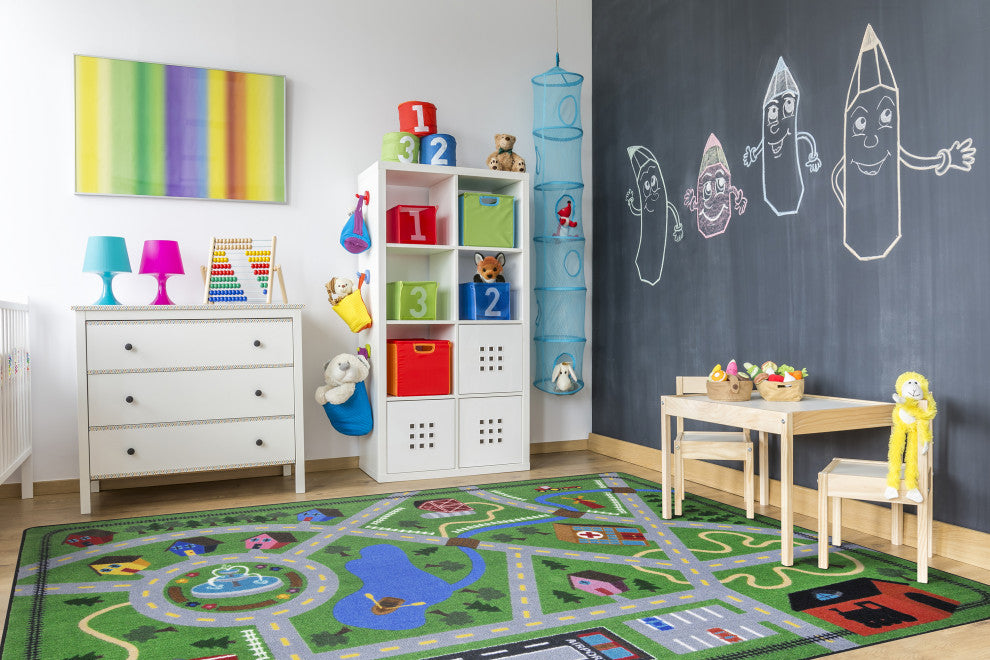 Kid Essentials Rug, Neighborhood Explorer, 7'8"x10'9"