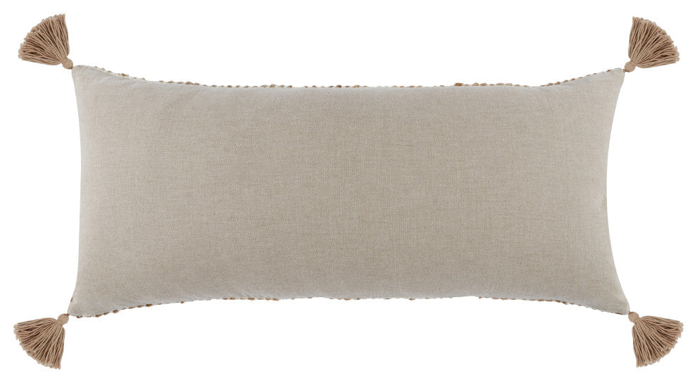 Ferri 16"x36" Throw Pillow, Ivory Natural