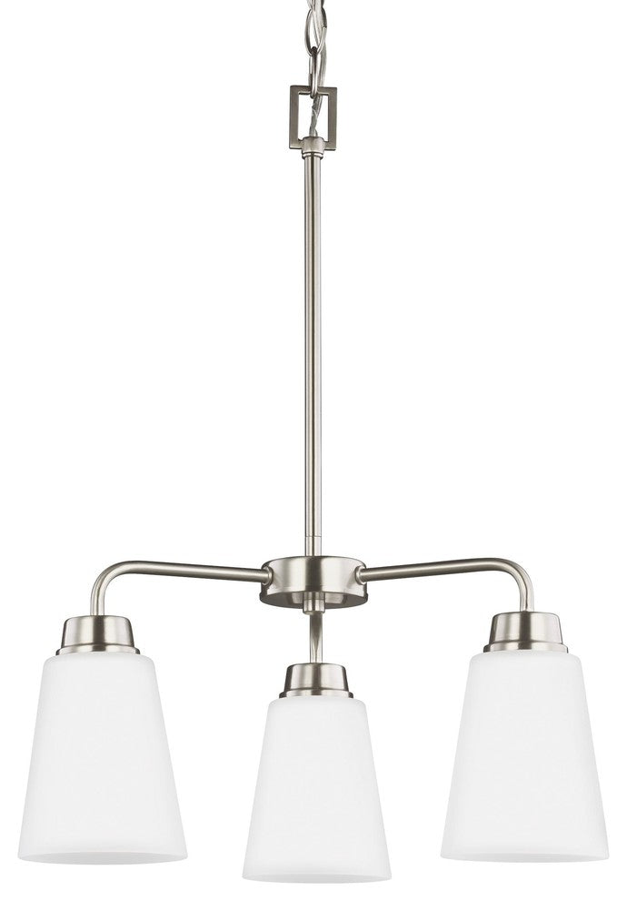 Generation Lighting Lighting 3-Light Chandelier, Brushed Nickel