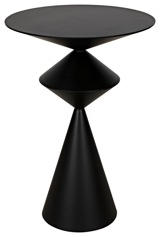 Zasa Side Table, Black Steel