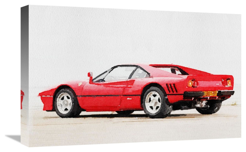 "1980 Ferrari 288 GTO Watercolor" Fine Art Print