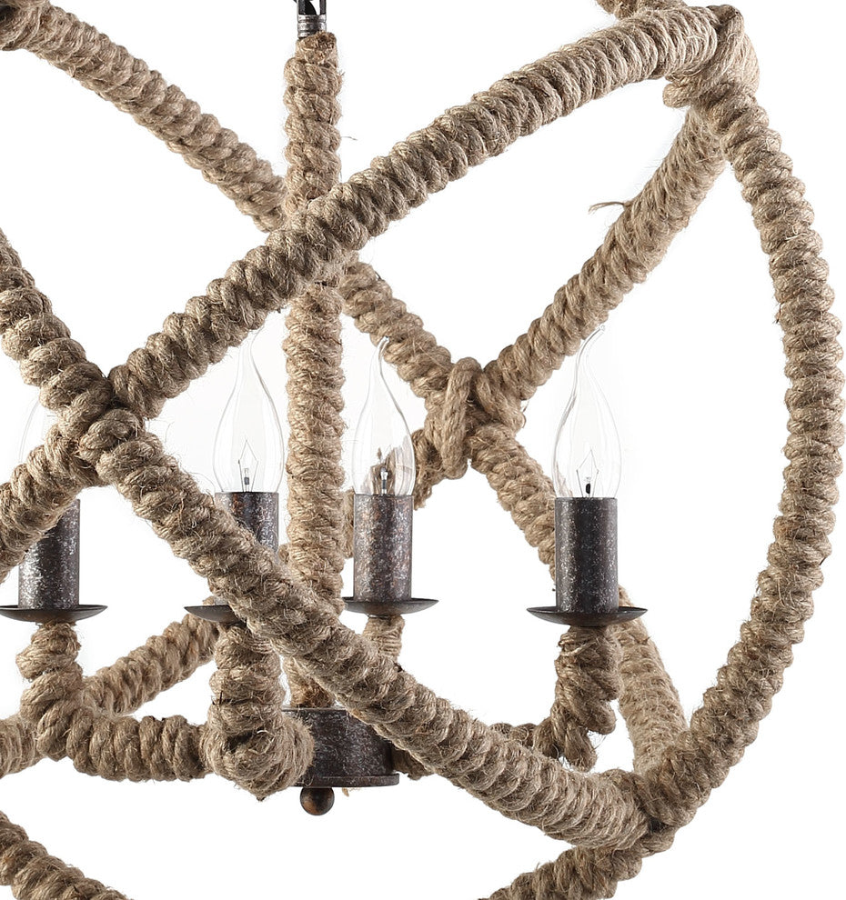 Modern Urban Contemporary Chandelier Light, Brown Steel