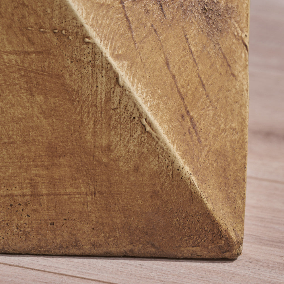 GDF Studio Manuel Indoor Lightweight Concrete Accent Table, Natural