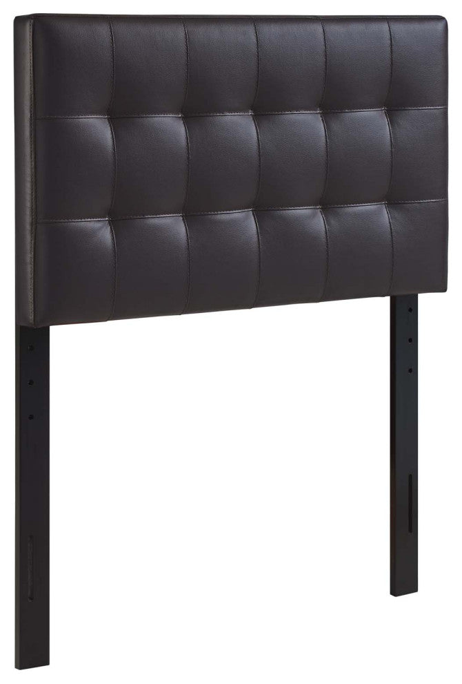 Modway Bedroom Lily Twin Vinyl Headboard, Brown