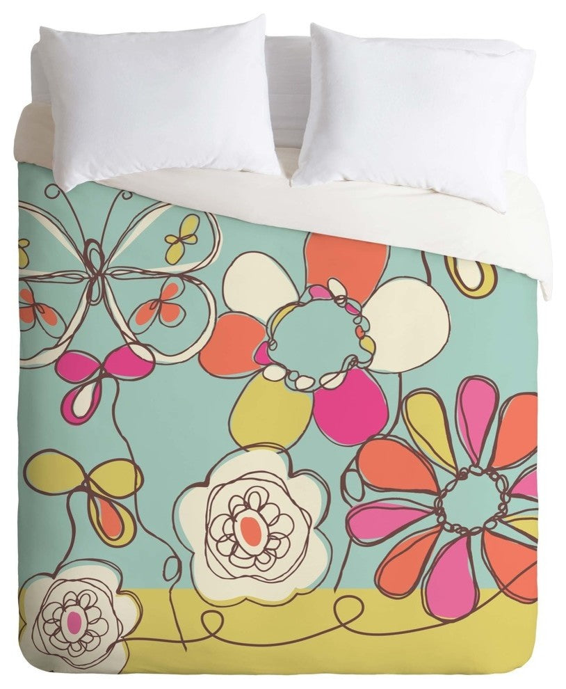 Deny Designs Rachael Taylor Fun Floral Duvet Cover - Lightweight