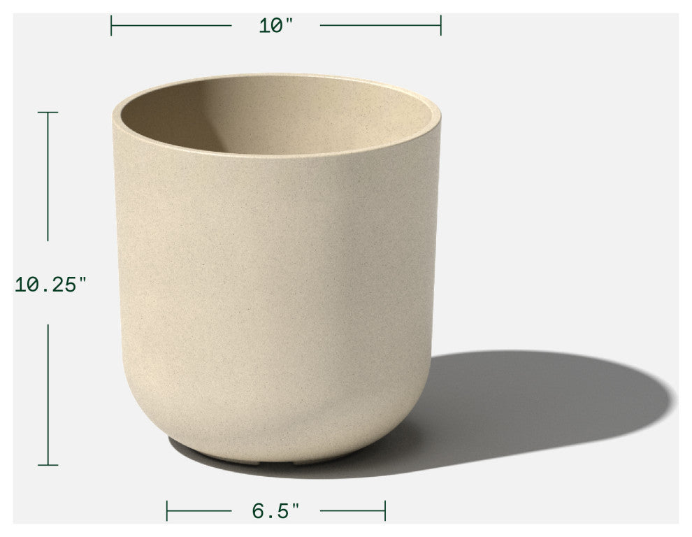Pure Series Kona Planter, Sand, 10", 1 Pack