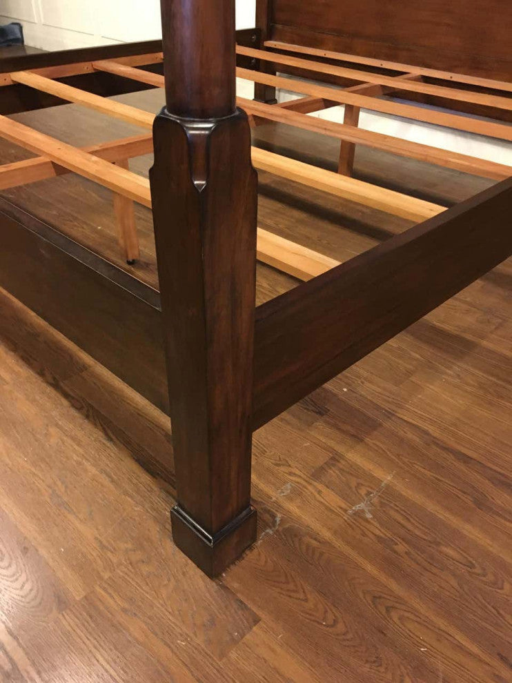 King Size Mahogany Pencil Post Bed by Leighton Hall