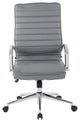 High Back Manager's Faux Leather Chair, Charcoal