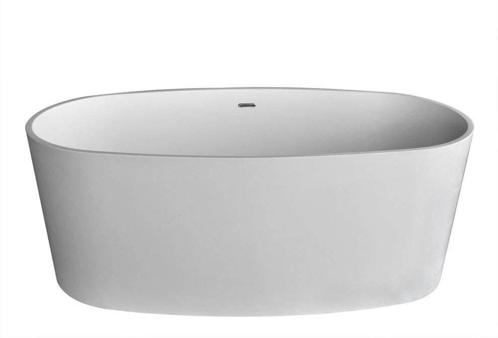 Atlantis Whirlpools Kurow 32 x 62 Artificial Stone Freestanding Bathtub