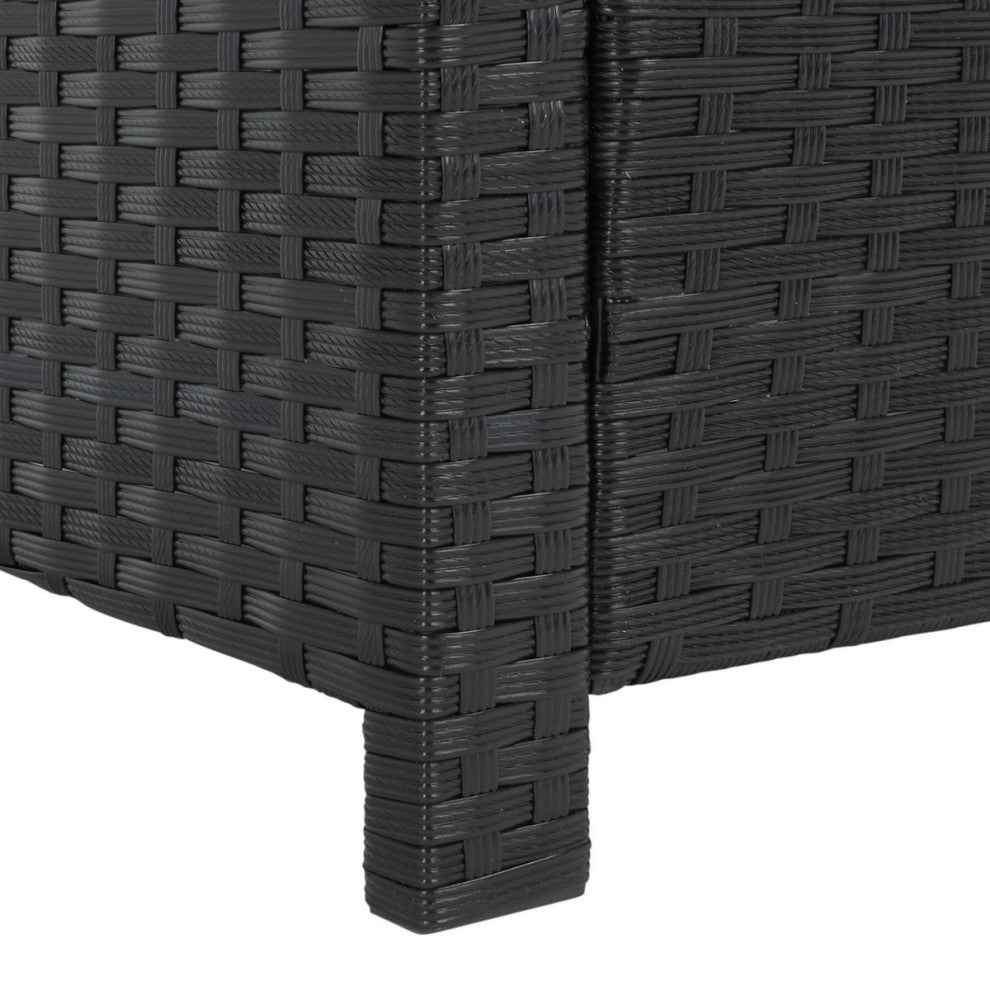 Safavieh Outdoor Vellor 4 Piece Living Set Black / Light Grey