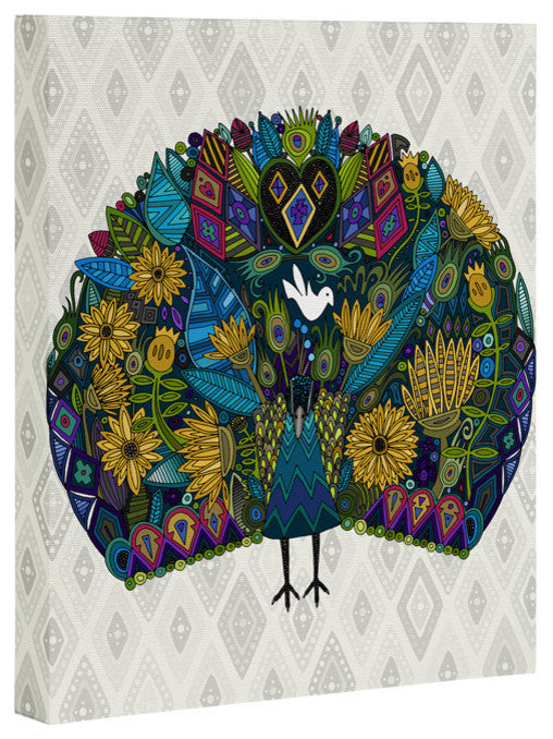 Deny Designs Sharon Turner Peacock Garden Art Canvas
