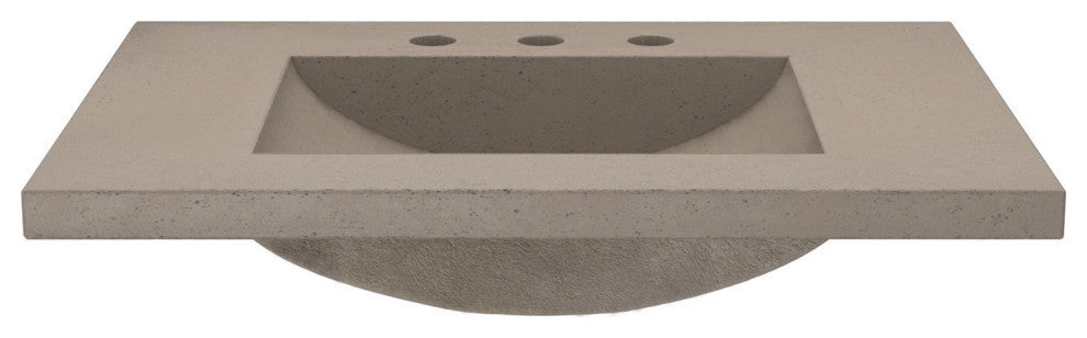 Palomar Vanity Top, Integral Sink, Earth, 30", 8" Widespread Cutout