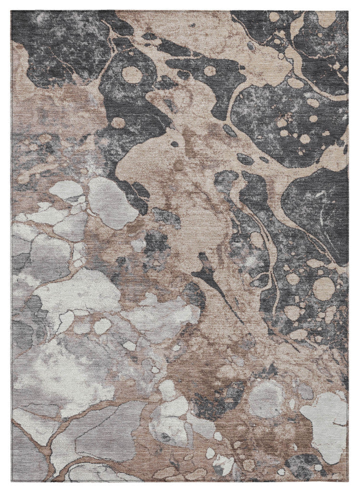 Machine Washable Indoor/Outdoor Chantille ACN1909 Mocha 2'6" x 3'10" Rug