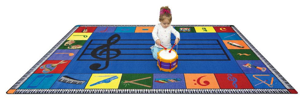 Kid Essentials Rug, Note Worthy, 5'4"x7'8", Preschool