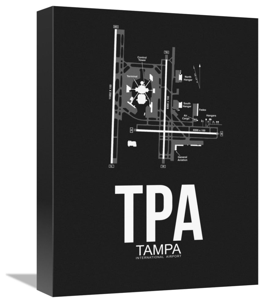 "TPA Tampa Airport Black" Fine Art Print