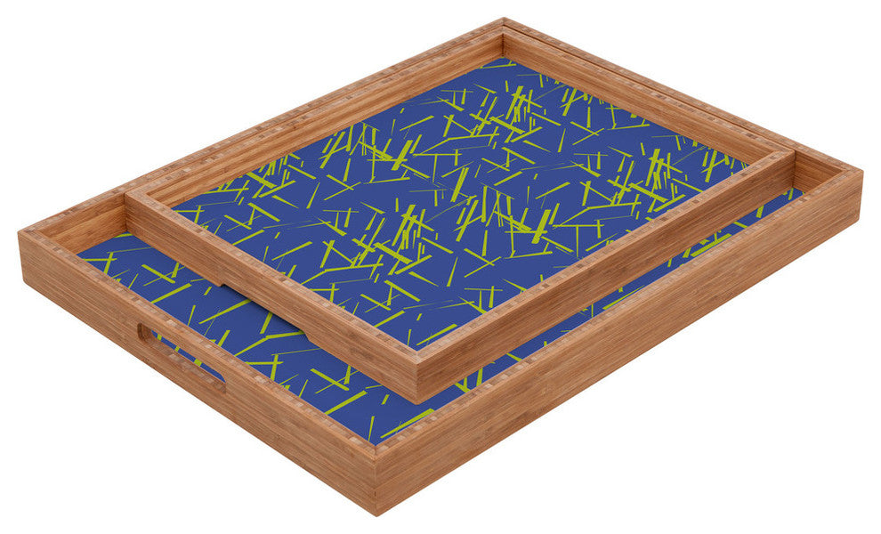 Deny Designs Karen Harris Konstructivist Periwinkle Rectangular Tray