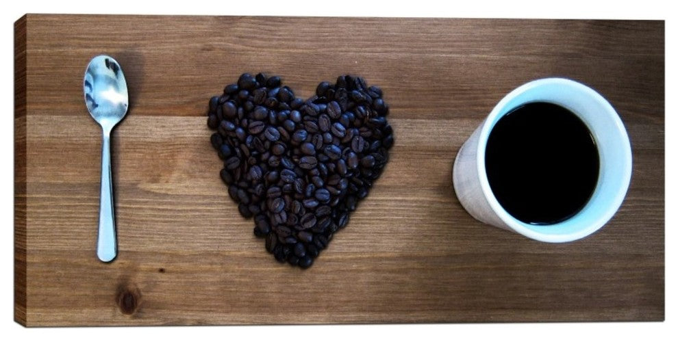 Cortesi Home "I Love Coffee" by Nicklas Gustafsson, Giclee Canvas Art, 12"x24"