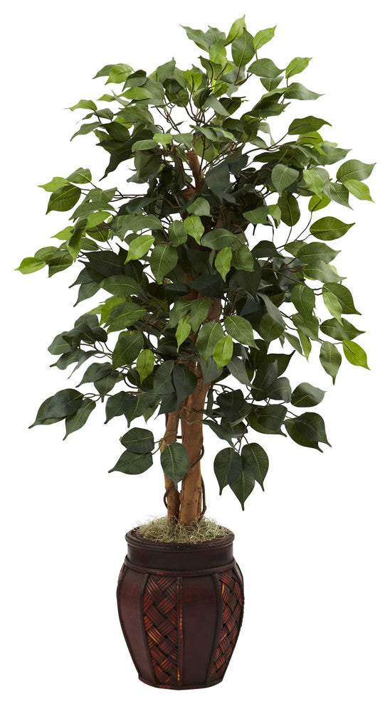 44" Ficus Tree With Decorative Planter