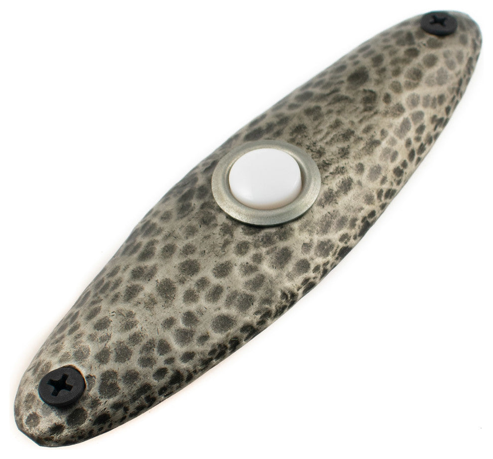 Hammered Doorell, Handmade Luxury Hardware, Satin