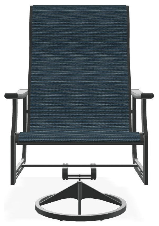 St. Catherine Sling Outdoor Supreme Swivel Rocker, Nimbus Ocean/Graphite
