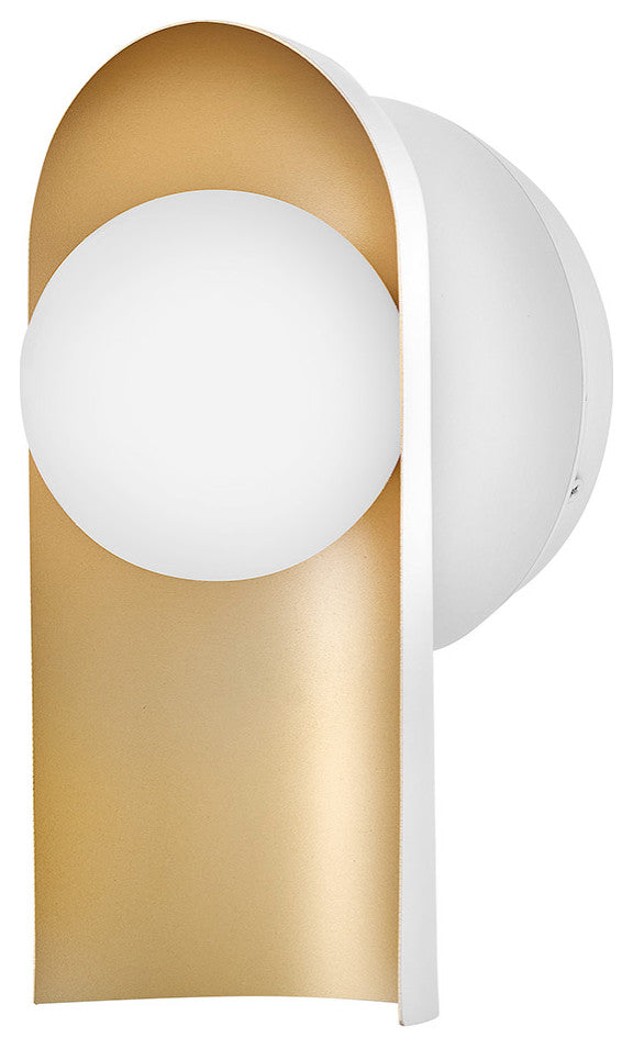 Lark Zuri Medium Single Light Sconce, Satin Off-White