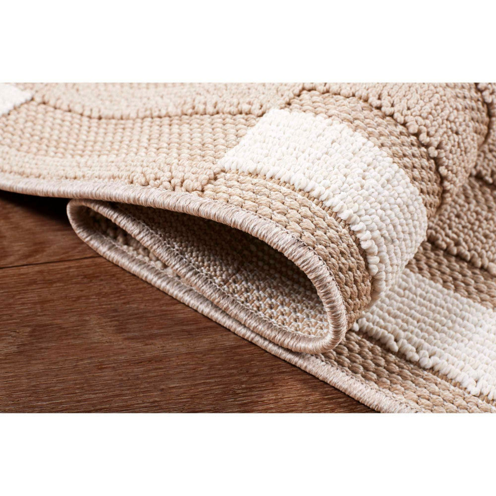 Resort Boxes Area Rug, Beige, 7'10"x9'10"