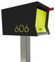 The RetroBox with Locking doors. Modern Pole Mounted Mailbox, Pole not included.