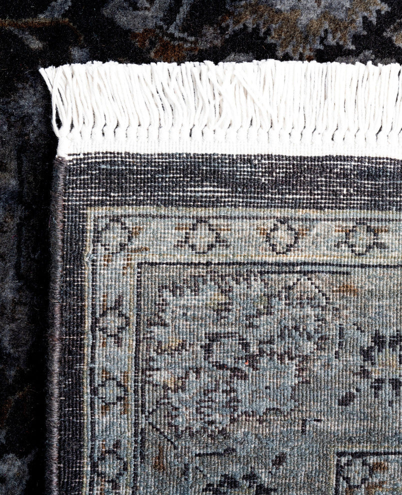 Overdyed One-of-a-Kind Hand-Knotted Area Rug Gray, 2' 7" x 18' 2"