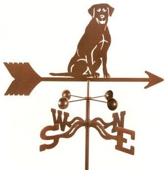 Sitting Lab Weathervane With Post Mount