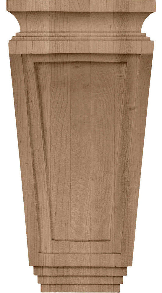 6"W x 4 3/4"D x 12"H Arts and Crafts Corbel, Rubberwood