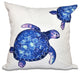 Turtle Tales, Animal Print Pillow, White, 20"x20"