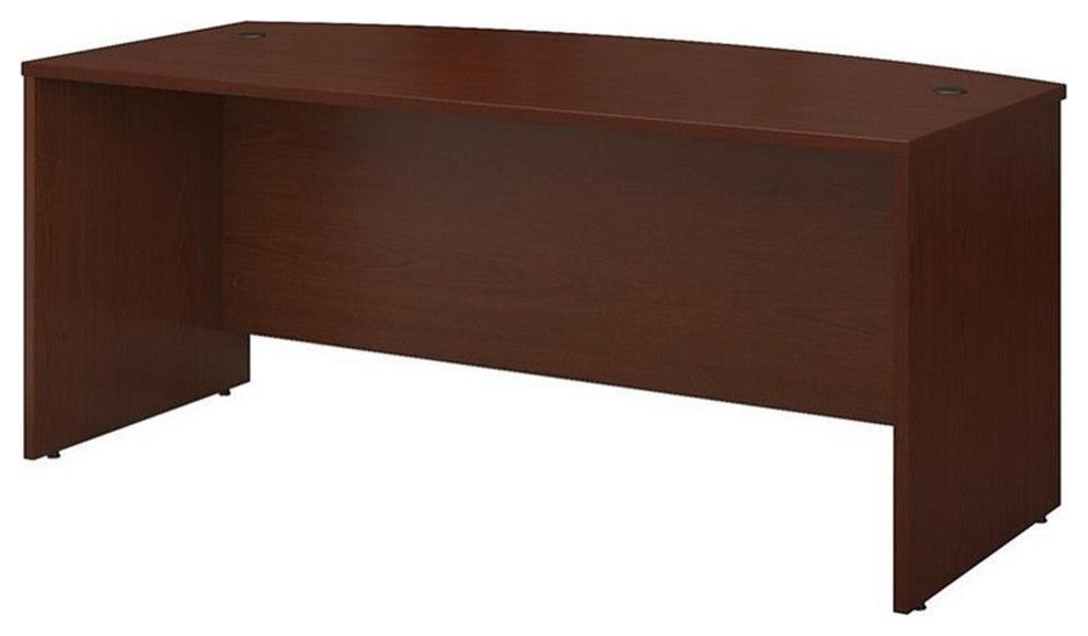 Series C 72" Bow Front Desk Shell in Mahogany - Engineered Wood