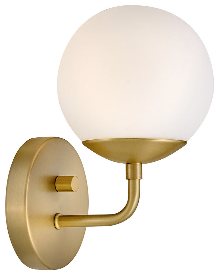Lark Julep Medium Single Light Sconce, Lacquered Brass