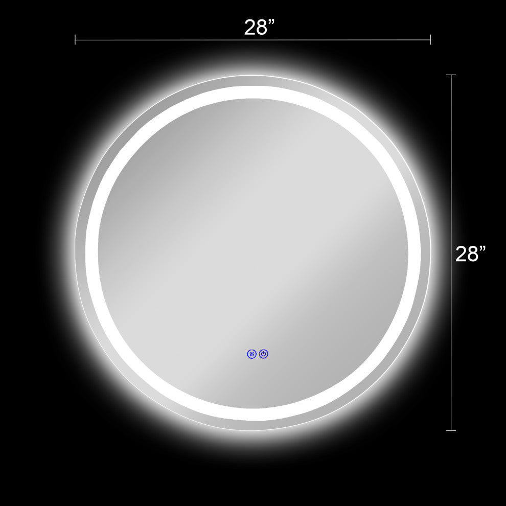 CHLOE Lighting SPECULO Back Lit LED Mirror 6000K, Daylight White, 28"