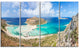 "Balos Beach At Crete Island Greece" Oversized Beach Wall Art, 4 Panels, 48"x28"