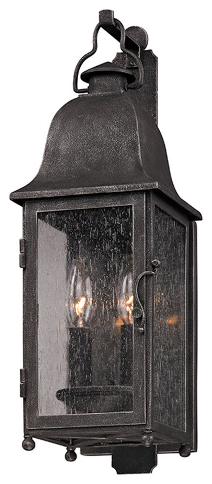 Larchmont, Outdoor Wall Lantern, Small - 6", Clear Seeded Glass - Incandescent L