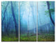 "Dark Foggy Forest Trees" Photo Metal Wall Art, 3 Panels, 36"x28"
