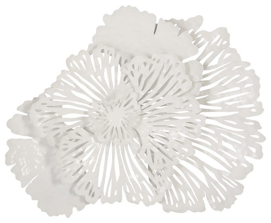 Flower Wall Art, White, Small